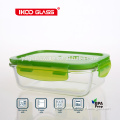 1050ml rectangle oven safe glass lunch box with lid